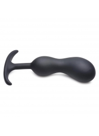 Черный массажер простаты с утяжелителями Premium Silicone Weighted Prostate Plug Large - 18,8 см. - XR Brands - в Прокопьевске купить с доставкой