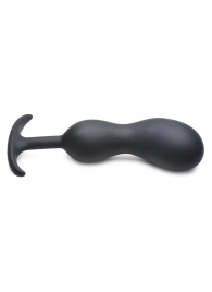 Черный массажер простаты с утяжелителями Premium Silicone Weighted Prostate Plug XL - 20,8 см. - XR Brands - в Прокопьевске купить с доставкой