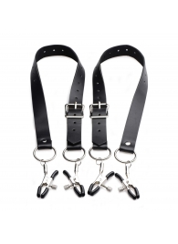 Ремни с зажимами для половых губ Spread Labia Spreader Straps with Clamps - XR Brands - купить с доставкой в Прокопьевске