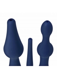 Набор из 3 универсальных насадок для анального душа Universal 3 Piece Silicone Enema Attachment Set - XR Brands - купить с доставкой в Прокопьевске