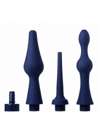 Набор из 3 универсальных насадок для анального душа Universal 3 Piece Silicone Enema Attachment Set - XR Brands - купить с доставкой в Прокопьевске