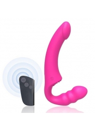 Розовый безремневой страпон Straples Strap-On Dildo - Erokay - купить с доставкой в Прокопьевске