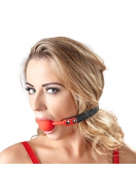 Силиконовый кляп-шар на чёрных ремешках Red Gag silicone - Orion - купить с доставкой в Прокопьевске