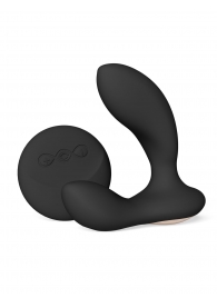 Черный вибромассажер простаты с пультом ДУ Hugo 2 Remote - Lelo - в Прокопьевске купить с доставкой