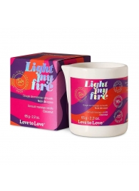 Массажная свеча Light My Fire Coconut с ароматом кокоса - 65 гр. - Love to Love - купить с доставкой в Прокопьевске