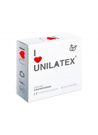 Ультратонкие презервативы Unilatex Ultra Thin - 3 шт. - Unilatex - купить с доставкой в Прокопьевске