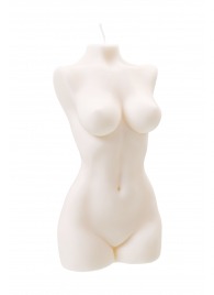 Белая интерьерная свеча в форме женского торса - 850 гр. - Pecado - купить с доставкой в Прокопьевске