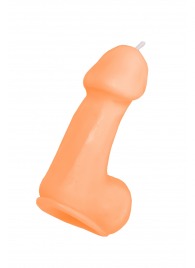 Оранжевая свеча в форме пениса - 47 гр. - Pecado - купить с доставкой в Прокопьевске