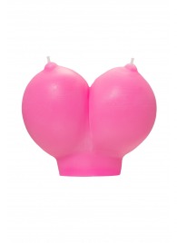 Розовая свеча «Сиськи» - 150 гр. - Pecado - купить с доставкой в Прокопьевске