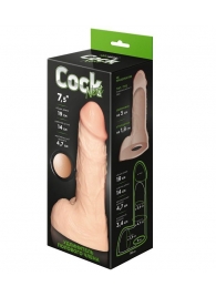 Телесный фаллоудлинитель с мошонкой Cock Next - 19 см. - LOVETOY (А-Полимер) - в Прокопьевске купить с доставкой