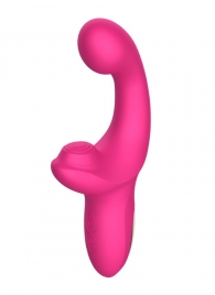 Розовый вибратор с функцией постукивания - 18 см. - Secwell купить в Прокопьевске с доставкой в Orgasmix.ru Розовый вибратор с функцией постукивания - 18 см. - Secwell