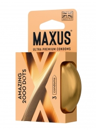 Точечные презервативы MAXUS 2000 Amazing Dots с железным кейсом - 3 шт. - Maxus - купить с доставкой в Прокопьевске