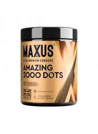 Точечные презервативы MAXUS 2000 Amazing Dots с железным кейсом - 15 шт. - Maxus - купить с доставкой в Прокопьевске