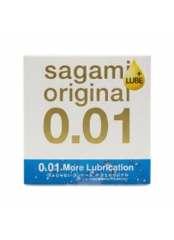 Увлажнённый презерватив Sagami Original 0.01 Extra Lub - 1 шт. - Sagami - купить с доставкой в Прокопьевске
