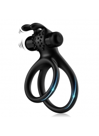 Черное эрекционное виброкольцо с подхватом мошонки Stay Hard - Boys of Toys - в Прокопьевске купить с доставкой