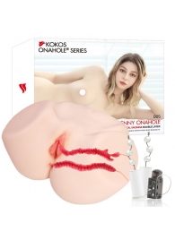 Мастурбатор-полуторс с двойным слоем материала и вибрацией Jenny Onahole Real Vagina - KOKOS - в Прокопьевске купить с доставкой Мастурбатор-полуторс с двойным слоем материала и вибрацией Jenny Onahole Real Vagina - KOKOS - в Прокопьевске купить с доставкой