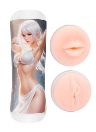 Двусторонний мастурбатор в колбе аниме - вагина и ротик - Tokyo Style - в Прокопьевске купить с доставкой