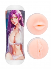 Двусторонний мастурбатор аниме - ротик и вагина - Tokyo Style - в Прокопьевске купить с доставкой