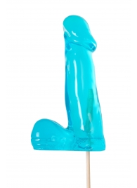 Голубой леденец в форме члена со вкусом блю кюрасао - 173 гр. - Sosuчki - купить с доставкой в Прокопьевске