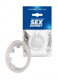 Эрекционное кольцо с мягкой стимулирующей насадкой - Sex Expert - в Прокопьевске купить с доставкой