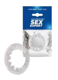 Эрекционное кольцо со стимулирующими шариками на поверхности - Sex Expert - в Прокопьевске купить с доставкой