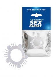 Эластичное эрекционное кольцо с шишечками и шипами - Sex Expert - в Прокопьевске купить с доставкой
