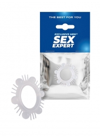 Эластичное эрекционное кольцо с шипиками и шариками - Sex Expert - в Прокопьевске купить с доставкой