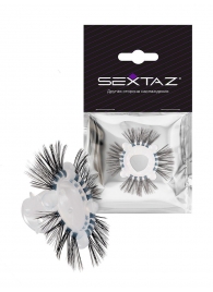 Эластичное эрекционное кольцо с черными «ресничками» - Sextaz - в Прокопьевске купить с доставкой