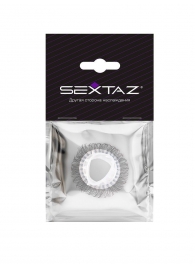 Эластичное эрекционное кольцо с длинными черными «ресничками» - Sextaz - в Прокопьевске купить с доставкой
