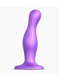 Фиолетовая насадка Strap-On-Me Dildo Plug Curvy size M - Strap-on-me - купить с доставкой в Прокопьевске