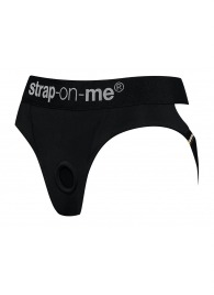 Черные трусики для насадок Heroine Lingerie Harness - size XL - Strap-on-me - купить с доставкой в Прокопьевске