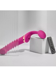 Ярко-розовый безремневой страпон Multi Orgasm Bendable Strap-On size XL с клиторальной стимуляцией - Strap-on-me - купить с доставкой в Прокопьевске