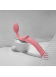 Розовый безремневой страпон Strap-on-me Semi-Realistic Bendable Strap-On size L - Strap-on-me - купить с доставкой в Прокопьевске