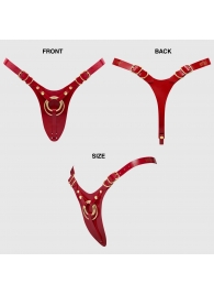 Красный пояс для фиксации насадок Strap-On-Me Leatherette Harness Fabulous - Strap-on-me - купить с доставкой в Прокопьевске