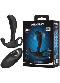 Черный изогнутый массажёр простаты с вибрацией и пультом ДУ - Baile - в Прокопьевске купить с доставкой