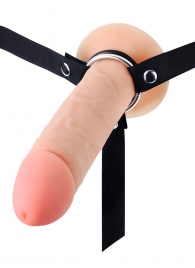 Мужской полый страпон на регулируемых ремешках - 22 см. - Sex Expert - купить с доставкой в Прокопьевске