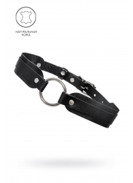 Черный кожаный чокер-ошейник со скруглёнными углами - Pecado - купить с доставкой в Прокопьевске