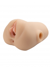 Телесный мастурбатор с вибрацией Double Pounder Vibrating Squeeze Stroker - Pipedream - в Прокопьевске купить с доставкой