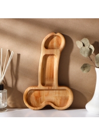 Деревянное блюдо для подачи в форме члена (25 х 16,5 х 1,7 см) - Сима-Ленд - купить с доставкой в Прокопьевске