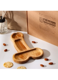 Деревянное блюдо для подачи в форме члена (25 х 16,5 х 1,7 см) - Сима-Ленд - купить с доставкой в Прокопьевске