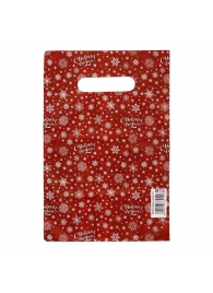 Красный подарочный новогодний пакет с вырубной ручкой (20х30 см) - Сима-Ленд - купить с доставкой в Прокопьевске