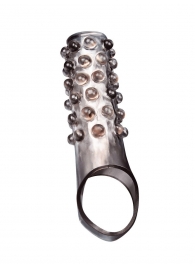 Дымчатая насадка на пенис с выпуклостями - 11 см. - Sex Expert - в Прокопьевске купить с доставкой