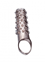 Дымчатая насадка на пенис с шипами и выпуклостями - 12 см. - Sex Expert - в Прокопьевске купить с доставкой