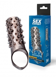 Дымчатая насадка на пенис с шипами и выпуклостями - 12,5 см. - Sex Expert - в Прокопьевске купить с доставкой