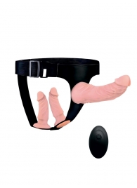 Женский страпон с 3 насадками и вибрацией - Erowoman-Eroman - купить с доставкой в Прокопьевске