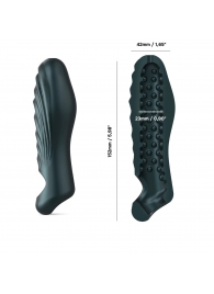 Серая силиконовая насадка на пенис с подхватом Manwan Ryzer - Manwan - в Прокопьевске купить с доставкой