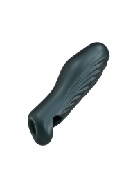 Серая силиконовая насадка на пенис с подхватом Manwan Ryzer - Manwan - в Прокопьевске купить с доставкой