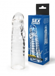 Прозрачная закрытая насадка на член - 15 см. - Sex Expert - в Прокопьевске купить с доставкой