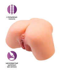 Телесный реалистичный мастурбатор-полуторс с 2 любовными входами - No Name - в Прокопьевске купить с доставкой