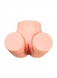 Телесный мастурбатор в форме попки с 2 любовными входами - No Name - в Прокопьевске купить с доставкой